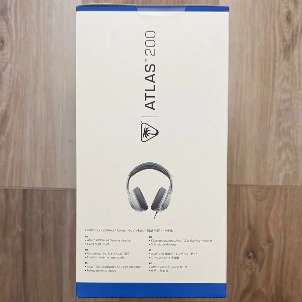 Turtle Beach Atlas 200 Wired Gaming Headset - White, Gray and Blue